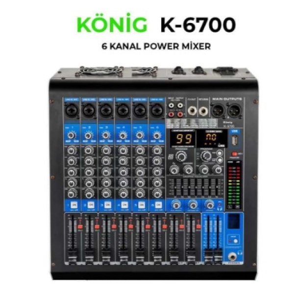 König KA-6700P 6 Kanal Power Mikser