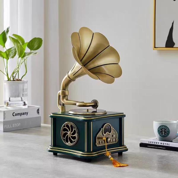 Müller Md-88 Dekoratif Bluetooth Gramofon Dark Green 220*200*400Mm