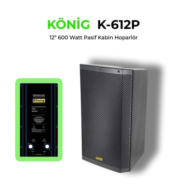 König K-612 12 600W Pasif Kabin