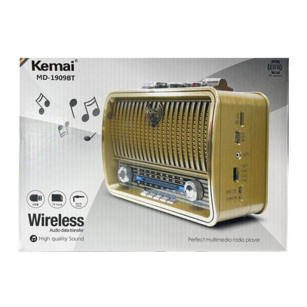 Kemai Md-1909Bt Bluetootlu Nostaljik Radyo Md-1909Bt