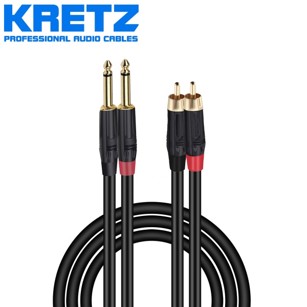 Kretz Dj Cables 2Ts-2Rca 3 Metre ORJ