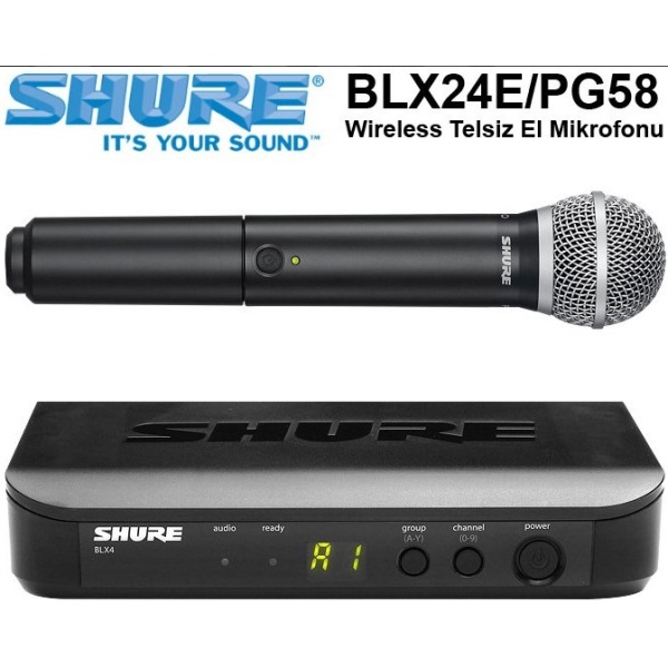 Shure Blx24E/Pg58 Wireless Telsiz El Mikrofonu