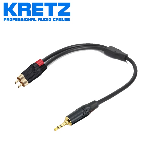 Kretz Dj Cables 2Rca-3 5Mm 3 Metre Orj