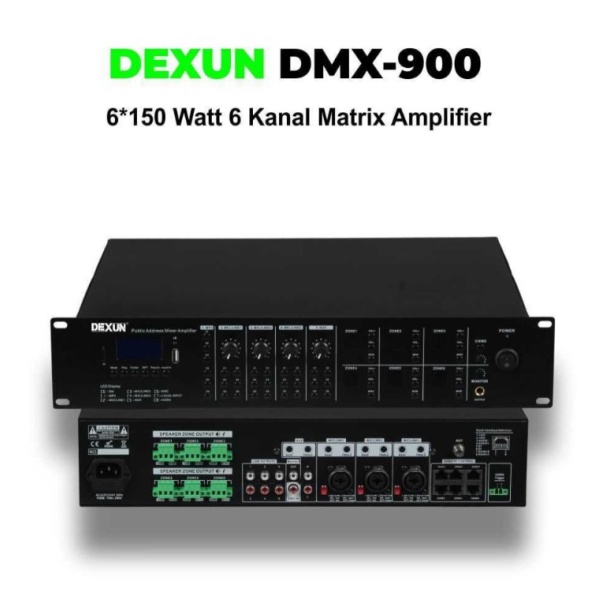 Dexun DMX-900 6 Kanal Matrix Amplifikatör