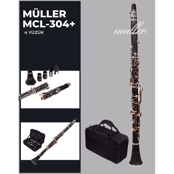 Müller Mcl-304 Sol Klarnet Lüx Çanta 4 Yüzük