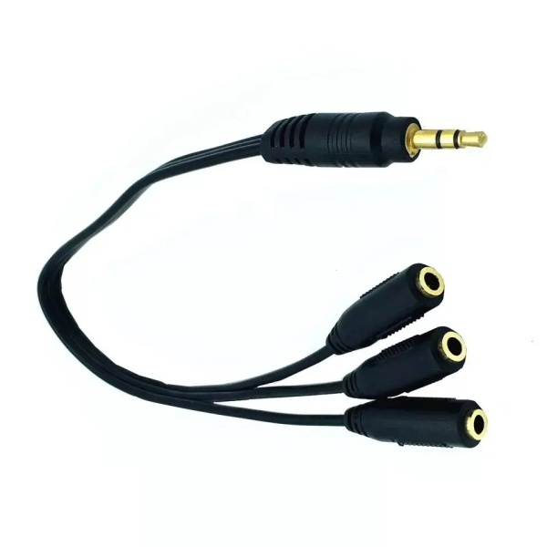 1 İnput To 3 Output Stereo Audio Splitter Cable 30Cm