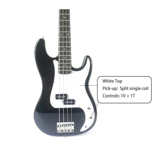 Azalea Pb Precision Electric Bass Guitar Black