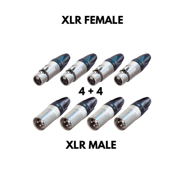 Xlr Erkek ve Xlr Dişi 8 Adet