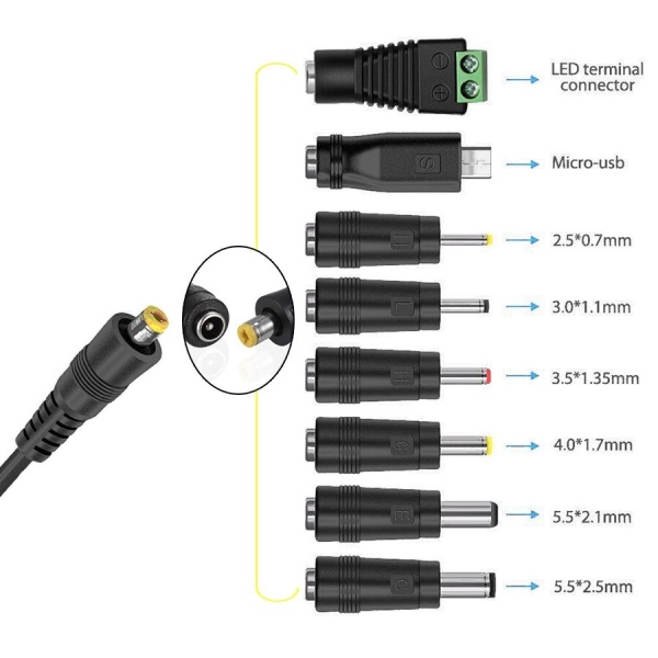 Oxid 12V 2 5Amper Ayarli Universal Adaptör 3Volt 12Volt Arasi