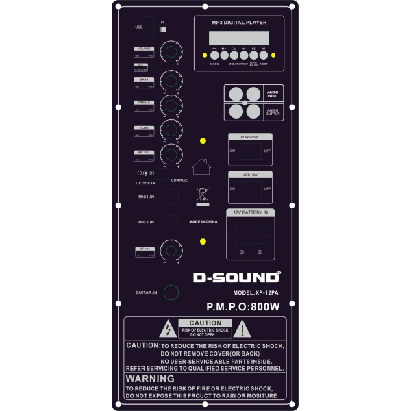 D-Sound Xp-12Pa Taşınabilir Şarjlı Hoparlör