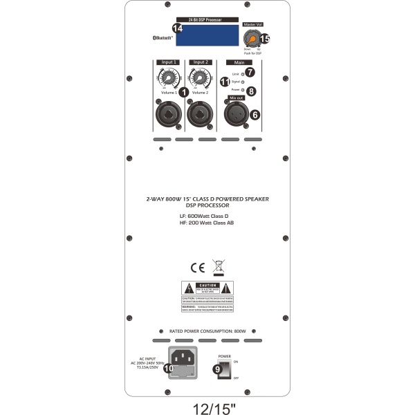 D-Sound Fpl-15Ad Aktif Hoparlör 800 Watt