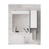 Okyanus 80 cm-MDF Banyo aynası, havluluklu ayna, Çok Amaçlı Aynalı Banyo Dolabı, Raflı ayna