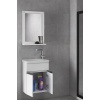 Miniço-b Ebeveyn 45 Cm X 28 Cm Aynalı Seramik Lavabolu Mdf Banyo Dolabı Seti**hazır Kurulu**