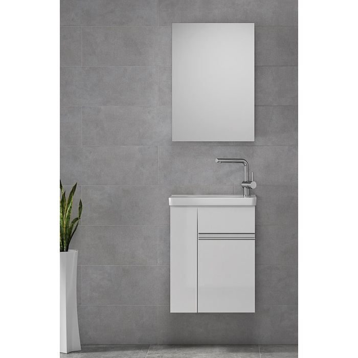 Miniço-raflı-b-ebeveyn 50 Cm X 32 Cm Ayna Dolaplı Lavabolu Mdf Banyo Dolabı Seti*hazır Kurulu*