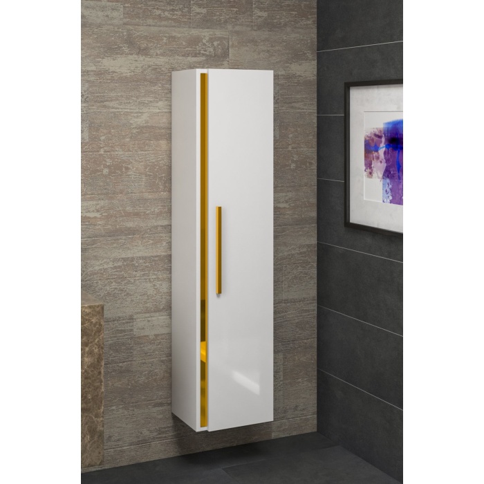 Yeni Gold Mdf Beyaz 140 Cm Banyo Boy Dolabı**demonte Değil