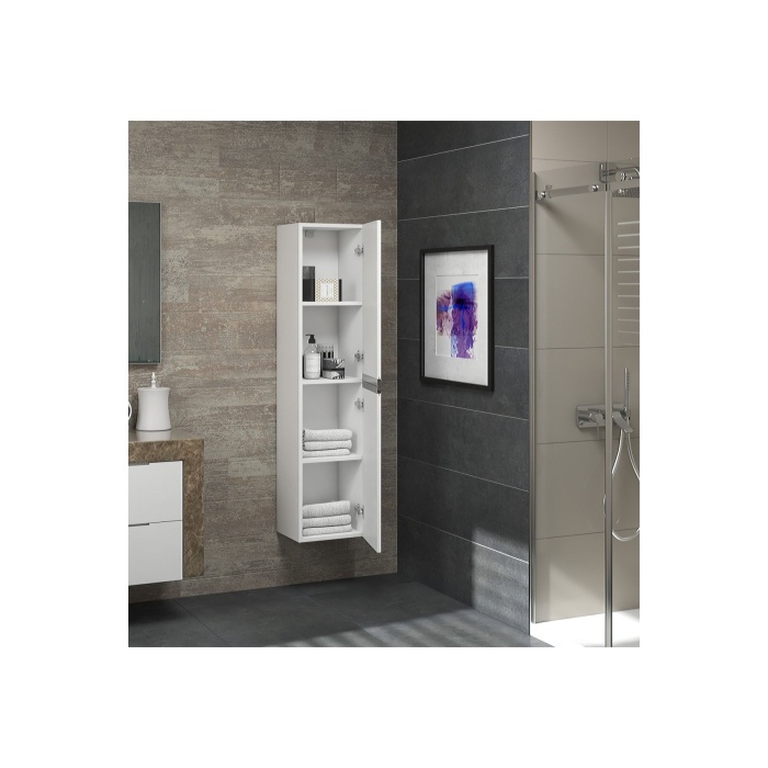 Esen Mdf Beyaz 140 Cm Lüx Banyo Boy Dolabı**demonte Değil