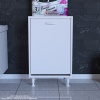 Modilayn SÖKE 45 x 75 x 32,5 cm 1 Göz Sepetli kirli çamaşır banyo dolabı piratik çok foksiyonlu düzenleyici dolap