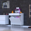 Modilayn EMİR 85 x 88 x 32,5 cm 2 Göz Sepetli kirli çamaşır banyo dolabı piratik çok foksiyonlu düzenleyici dolap