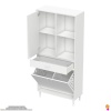 Modilayn AFRA 75x173x32,5cm 1 Çekmece, 2 Göz Sepet, 1 Kapak, 4 Raf Dar Alan Banyo Dolabı