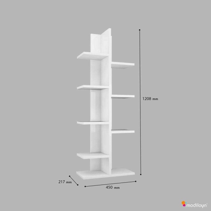 Modilayn Sarmaşık Kitaplık Çiçeklik Standı, Kitaplık, Raf