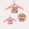 Kız Çocuk Sweatshirt | Sincap Desenli |  Pembe | 6 - 24 Ay