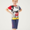 Mickey Mouse Baskılı Erkek Çocuk Takım | Şort & Tshirt | Mavi Renk | 3 - 9 Yaş