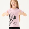 Minnie Mouse Baskılı Kız Çocuk Tshirt | Pembe Renk | 4 - 6 Yaş