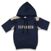 Erkek çocuk explorer yazılı kapşonlu lacivert renk sweatshirt