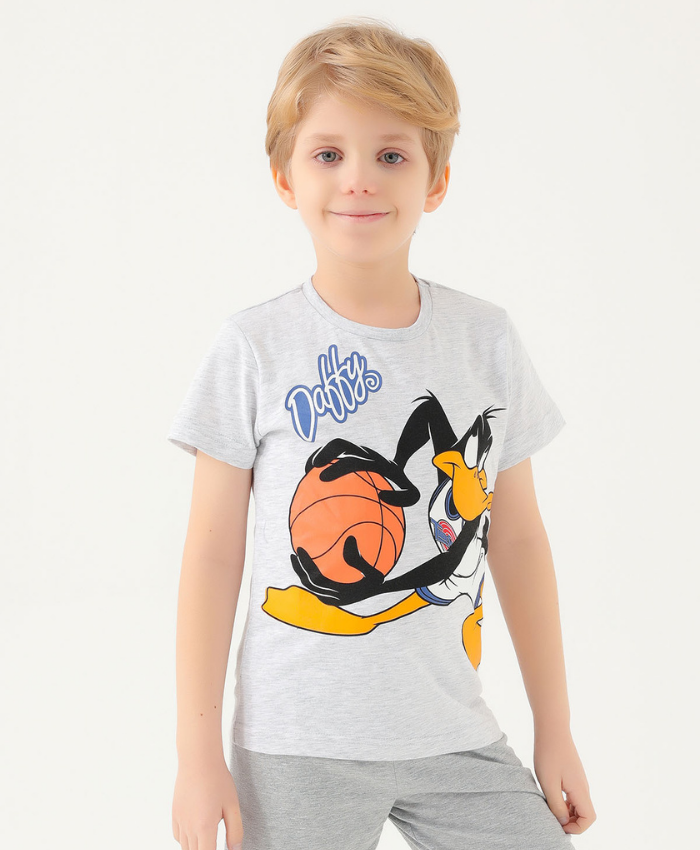 Duffy Baskılı Erkek Çocuk Tshirt | Beyaz Renk | 2 - 8 Yaş