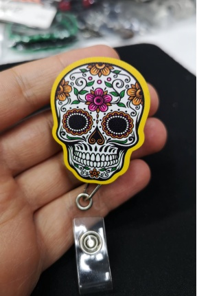 Dia de Muertos Ölüler Günü Yoyo Yaka Kartığı Yoyo Kartlık - YOY0127