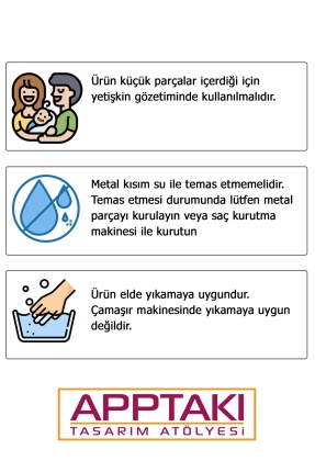 Desenli Bebek Emzik Askısı - Emzik Zinciri ve Tutacağı | Kaliteli Emzirme Aksesuarı Lyn - EMZ0047