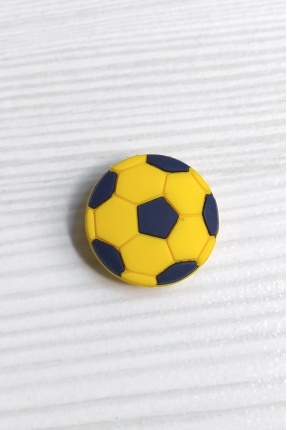 Sarı Lacivert Futbol Topu Terlik Süsü Charm Terlik Aksesuarı - CRS0763