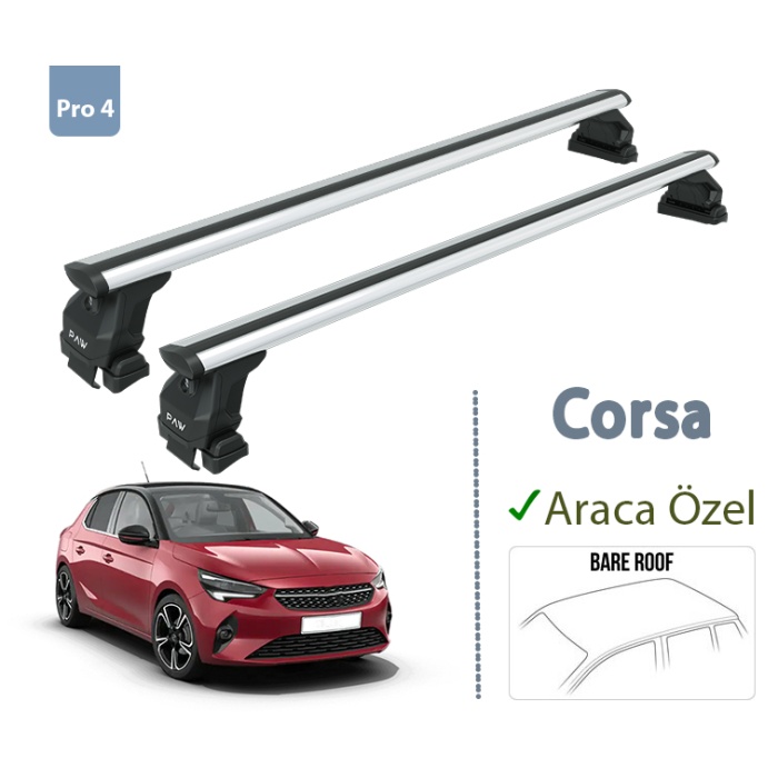 Opel Corsa F Ara Atkisi Tavan Sistemleri 2019 Sonrası Gri Renk