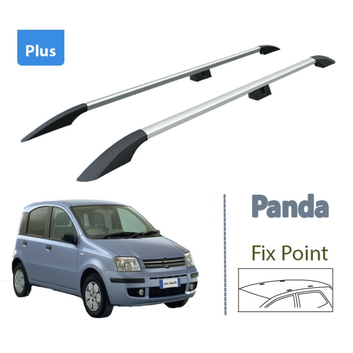 Fiat Panda 169 Üst Tavan Çıtası Taşıyıcı Bar Paw Plus 2002-2012 Gri