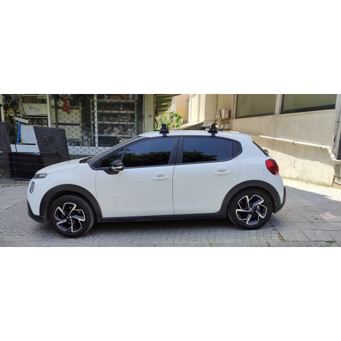 Citroen C3 Oluksuz Toros Pro 4 Ara Atkısı Siyah Set 2016- Sonrası