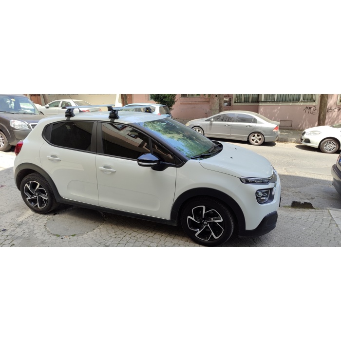 Citroen C3 Oluksuz Toros Pro 4 Ara Atkısı Siyah Set 2016- Sonrası