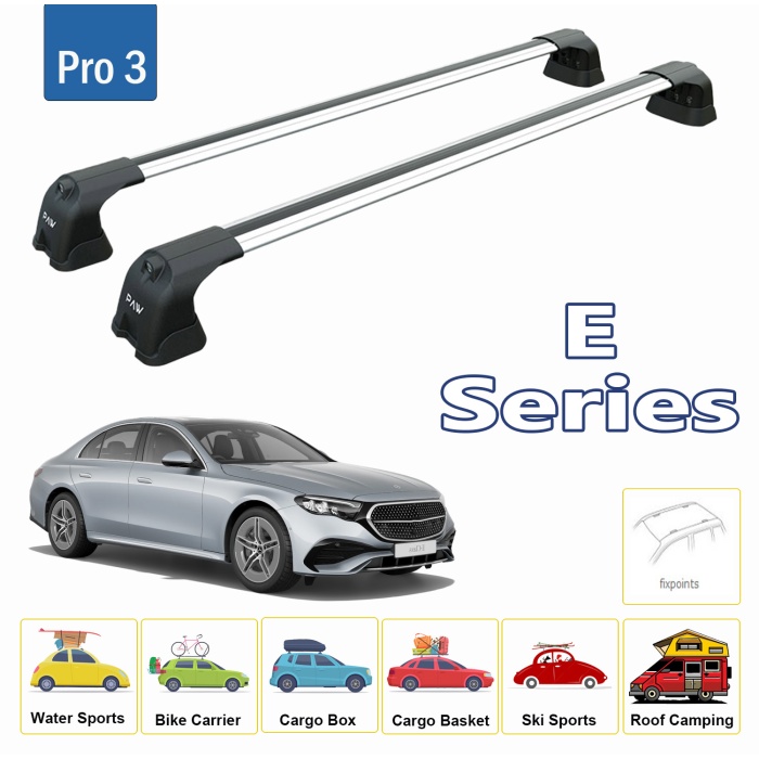 Mercedes E Serisi W214 Ara Atkısı Tavan Taşıyıcı Paw Pro 3 2024- Gri