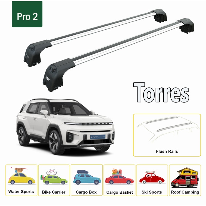 Ssangyong Torres Ara Atkısı Paw Pro 2 Çadır Taşıyıcı Gri