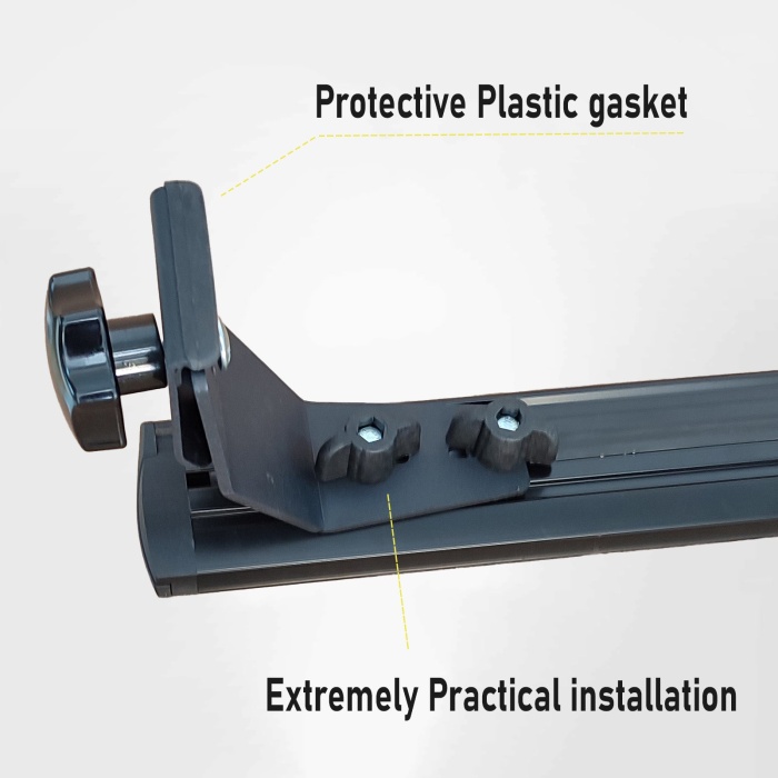 Nissan Patrol Y61 Aleminium Tavan Taşıyıcı Ara Atkısı Sistemleri, Rain Gutter Siyah 1997-2013