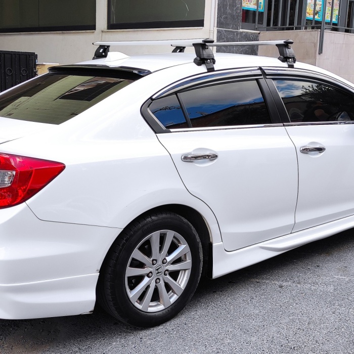 Honda Civic Sedan Ara Atkısı Tavan Taşıyıcı 2014-2017 Siyah Set Pro 4