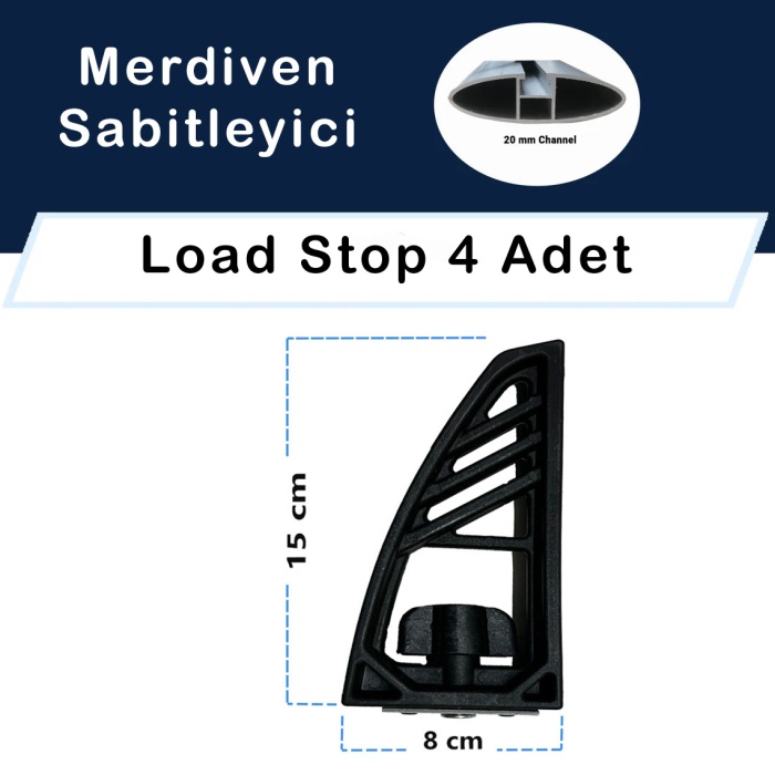 Araç Tavan Merdiven Taşıma aparatı Yük sabitleme 4 Parca