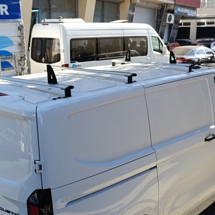 Volkswagen Transporter T5 Aluminium Üst Tavan Merdiven Taşıyıcı Tavan Çıtası 2002-2015 2li Set Siyah