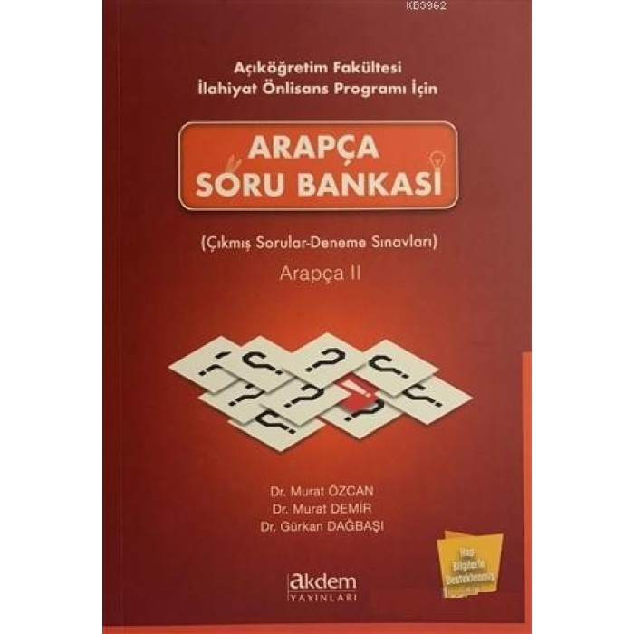 Açıköğretim Fakültesi İlahiyat Önlisans Programı İçin Arapça Soru Bankası Arapça 2; Çıkmış Sorular - Deneme Sınavları