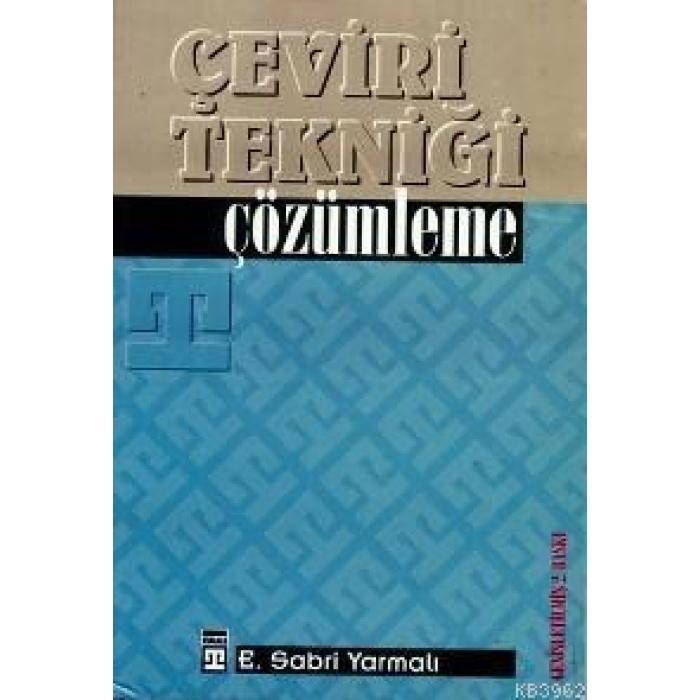 Çeviri Tekniği; Çözümleme