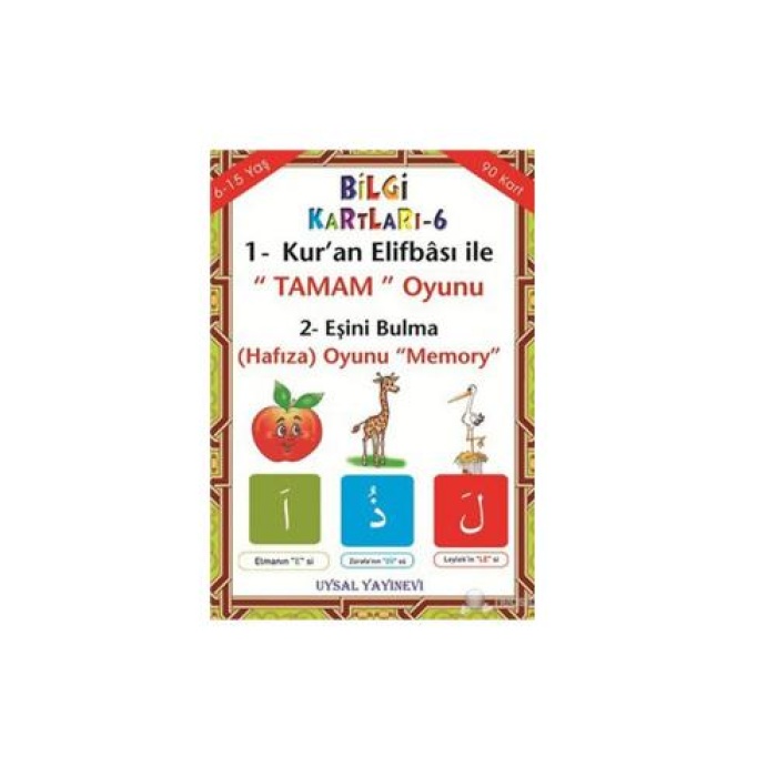 Bilgi Kartları - 6 (4+ Yaş)  Elifba Oyunları