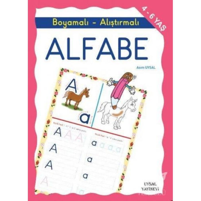 Boyamalı ve Alıştırmalı Alfabe