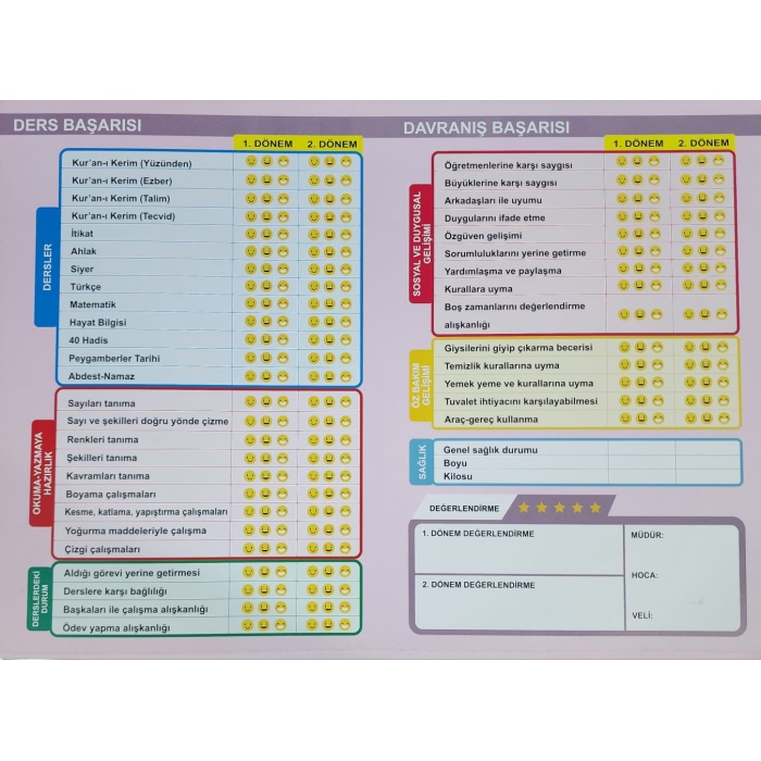 Anaokulu Karnesi Kız Çocuk Pembe