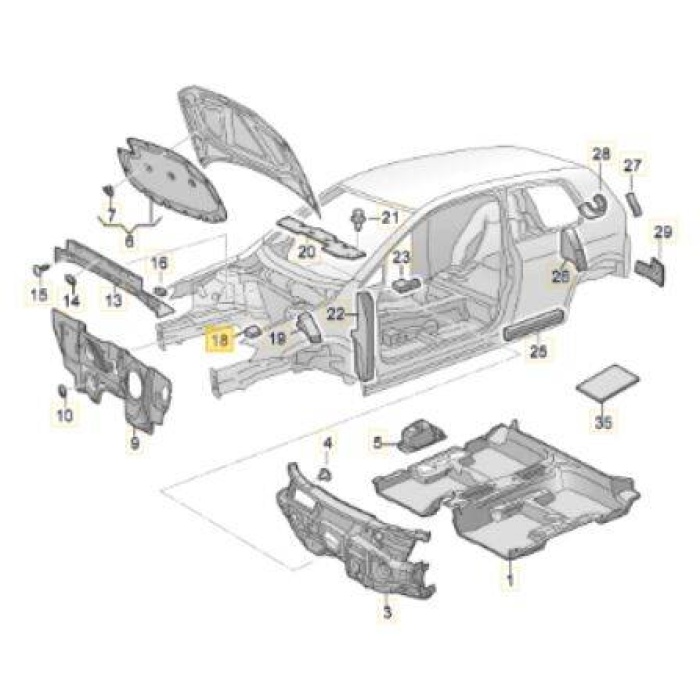 Çamurluk Podye İzolasyon Süngeri (VW)(5G0864725)(VW SKODA)