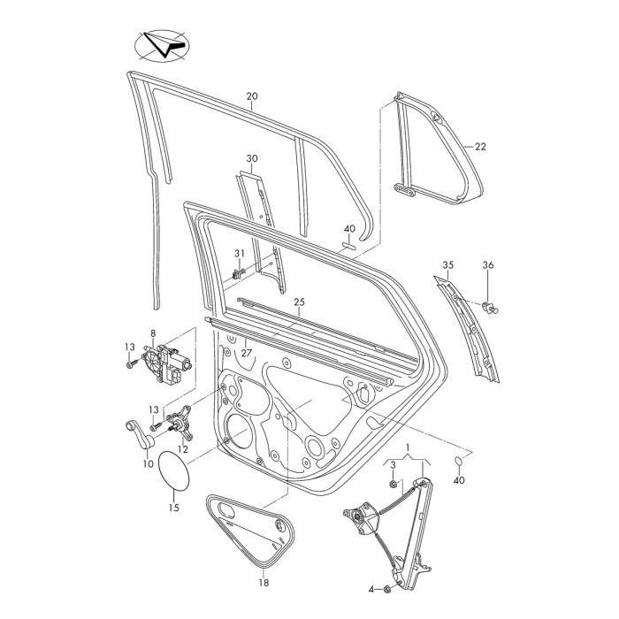 Cam Mekanizması, Motorlu (VW)(5G4839461C - 5Q4959811)(Golf 7)