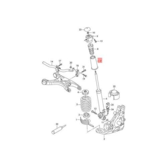 Amortisör Toz Körüğü-Arka (VW)(4G0512137)(AUDI A5 Q5 A7 A6)